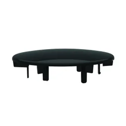 Capot abs noir bonde extra-plate de receveur de douche, 90, Valentin
