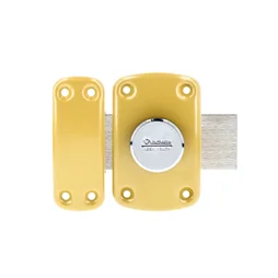Verrou VACHETTE CYCLOP à bouton et cylindre 5 goupilles diamètre 23 mm, longueur 45 mm, 3 clés, bronze