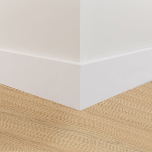 Plinthe mdf, carré, blanc, H. 9.5 ARTENS
