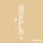 Plinthe mdf, décor 160, H. 7.8, Ep.14 mm ARTENS