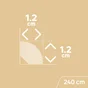 Profil mdf 1/4 rond, décor 90, 12mm, ARTENS