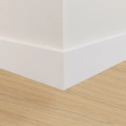 Plinthe mdf carrée, blanche, H. 7.8 x L. 2.4 m, Ep.14 mm ARTENS