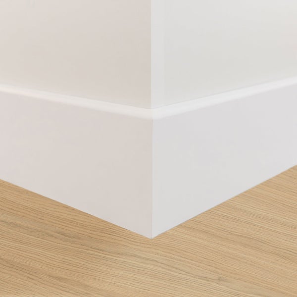 Plinthe mdf, rénovation blanc, H. 13.8 ARTENS