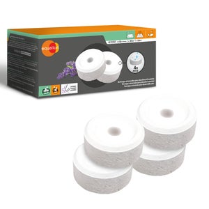 Lot de 4 recharges galet percé pour absorbeur d'humidité EQUATION Lavande 450 g 20 m²