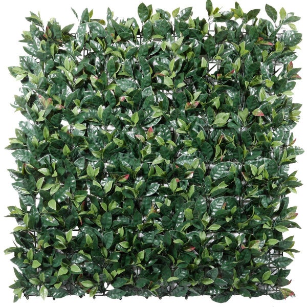 Mur vegetal artificiel photonia vert, 30% recyclé, H.1 x L.1m, IDEAL GARDEN