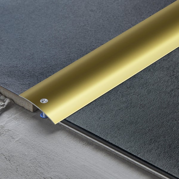 Barre de seuil à visser aluminium finition laiton, l.45 mm x L.93 cm ARTENS