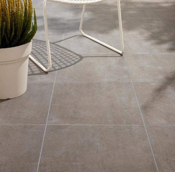 Carrelage sol / mur effet béton gris Alma l.45 x L.45 cm
