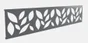 Lame décorative aluminium, Feuille Kyoto V3, l.176 x P.2,2 x H.42,8 cm gris clair