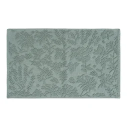 Tapis salle de bain à motifs relief SENSEA Charm 50 x 80 cm vert sage