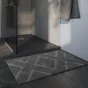 Tapis de bain rectangulaire Gatsby SENSEA gris moon 1 l.50 x L.90 cm