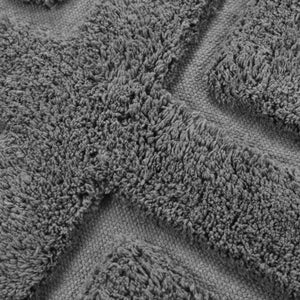 Tapis de bain rectangulaire Gatsby SENSEA gris moon 1 l.50 x L.90 cm