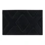 Tapis salle de bain à motifs relief SENSEA Gatsby 50 x 90 cm noir black 1