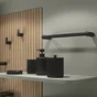 Tapis salle de bain à motifs relief SENSEA Gatsby 50 x 90 cm noir black 1