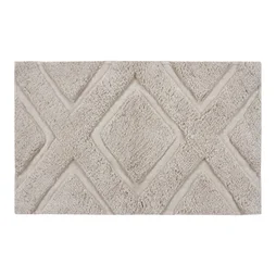 Tapis salle de bain à motifs relief SENSEA Gatsby 50 x 90 cm beige trench 6