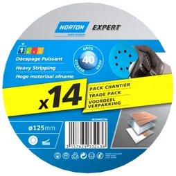 Lot de 14 disques abrasifs l.125 x L.125 mm grain 40
