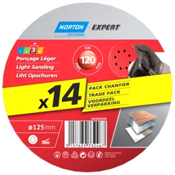 Lot de 5 disques abrasifs l.125 x L.125 mm grain 120