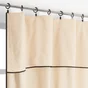 Rideau Klervie naturel noir l. 135 x H. 260 cm