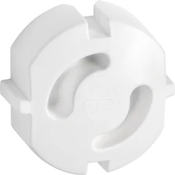 Lot de 6 caches-prises, ABUS, blanc