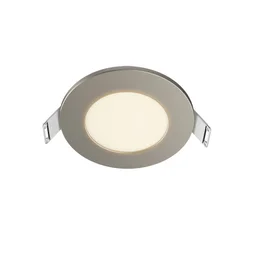 Kit 1 spot à encastrer SDB Kilia led, rond acier, 2700K-4000K blanc chaud/neutre INSPIRE