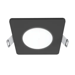 Kit 1 spot à encastrer SDB Kilia led, IP65, carré noir, 2700K-4000K blanc chaud/neutre INSPIRE