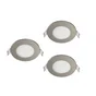 Kit 3 spot à encastrer SDB Kilia led, rond acier, IP65, 2700K-4000K blanc chaud/neutre INSPIRE