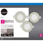 Kit 3 spot à encastrer SDB Kilia led, rond acier, IP65, 2700K-4000K blanc chaud/neutre INSPIRE