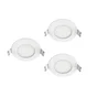 Kit 3 spot à encastrer SDB Kilia led, rond blanc, IP65, 2700k-4000k blanc chaud/neutre INSPIRE