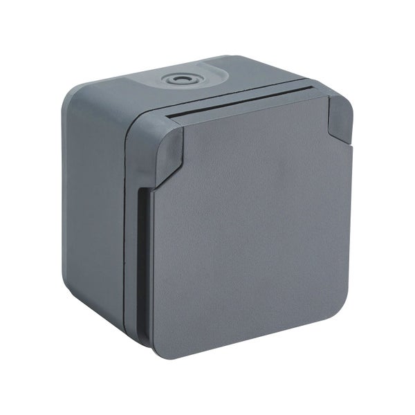 Prise avec terre Etanche Cyklone, DEBFLEX anthracite