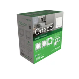 Lot 30 prises, 10 interrupteurs et 40 plaques Odace SCHNEIDER ELECTRIC, blanc
