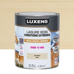Lasure LUXENS Conditions extrêmes 12 ans incolore brillant 2,5 litre