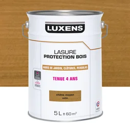 Lasure LUXENS 4 ans chêne moyen satiné 5 litres