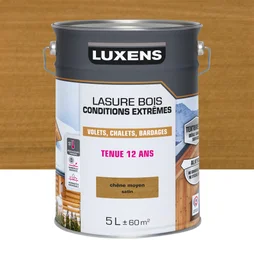 Lasure LUXENS Conditions extrêmes 12 ans chêne moyen brillant 5 litres