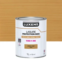 Lasure LUXENS 4 ans chêne clair satiné 1 litre