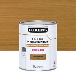 Lasure LUXENS 4 ans chêne moyen satiné 1 litre