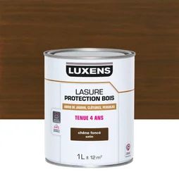 Lasure LUXENS 4 ans chêne foncé satiné 1 litre