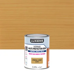 Vernis pour bois extérieur LUXENS chêne clair satiné 0,25 litre