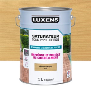 Saturateur pour bois extérieur LUXENS chêne naturel mat 5 l