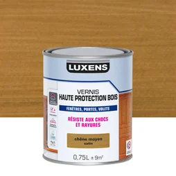 Vernis pour bois extérieur LUXENS chêne moyen satiné 0,75 litre