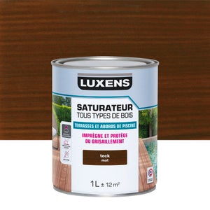 Saturateur pour bois extérieur LUXENS teck mat 1 l