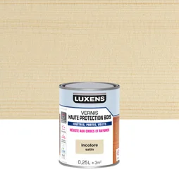 Vernis pour bois extérieur LUXENS incolore satiné 0,25 litre