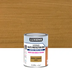 Vernis pour bois extérieur LUXENS chêne moyen satiné 0,25 litre