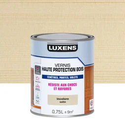 Vernis pour bois extérieur LUXENS incolore satiné 0,75 litre