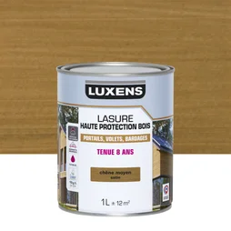 Lasure LUXENS 8 ans chêne moyen satiné 1 litre