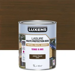 Lasure LUXENS 8 ans chêne foncé satiné 1 litre