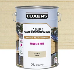 Lasure LUXENS 8 ans incolore satiné 5 litres