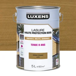 Lasure LUXENS 8 ans chêne moyen satiné 5 litres