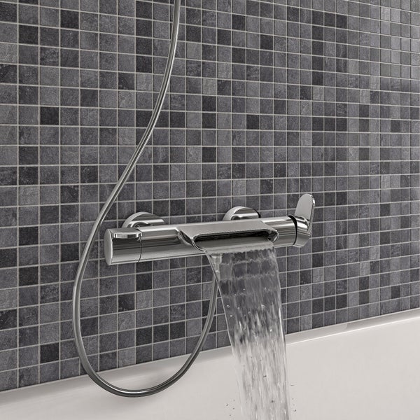 Mitigeur mecanique de baignoire chrome chrome, SENSEA Icone cascade