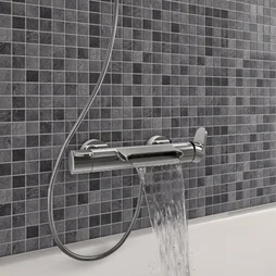 Mitigeur mecanique de baignoire chrome chrome, SENSEA Icone cascade