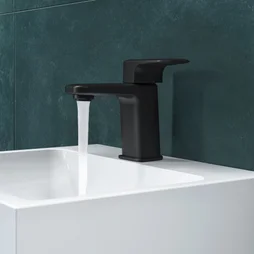 Robinet de lave-mains eau froide noir mat, SENSEA Remix S