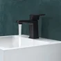 Robinet de lave-mains eau froide noir mat, SENSEA Remix S